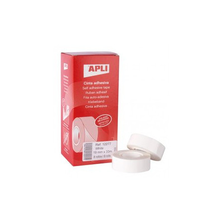 Cintas adhesivas CINTA ADHESIVA APLI BLANCO rollo 33x19