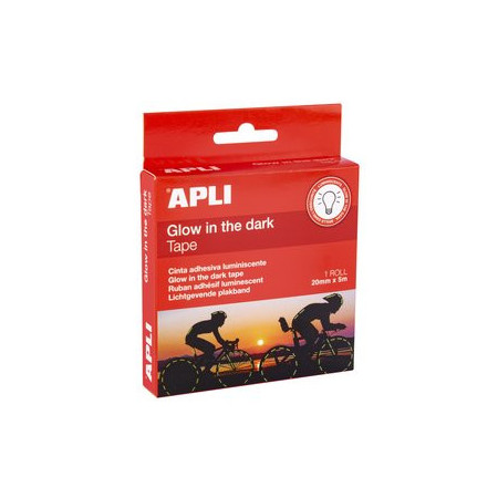 Cintas adhesivas CINTA ADHESIVA APLI LUMINISCENTE rollo de 5m x 20mm