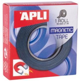 Imanes CINTA ADHESIVA APLI MAGNETICA rollo 1m x 19mm