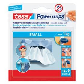 Cintas adhesivas doble cara CINTA ADHESIVA DOBLE CARA TESA POWERSTRIPS TIRA PEQUEÑA estuche de 14