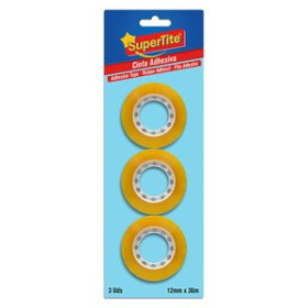 Cintas adhesivas CINTA ADHESIVA SUPERTITE CARAMELO rollo 36x12 BLISTER DE 3