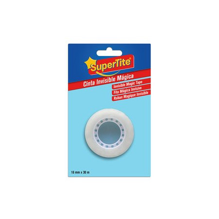Cintas adhesivas invisibles CINTA ADHESIVA SUPERTITE INVISIBLE MAGICA rollo 30m x 18mm