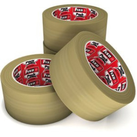 Cintas de embalaje CINTA de EMBALAJE FIXO PACK PP EXTRA FUERTE CAUCHO rollo 132x48 MARRON