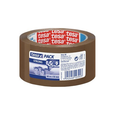 Cintas de embalaje CINTA de EMBALAJE TESA PP rollo 66x50 FUERTE SILENC.MARRON