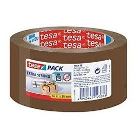 Cintas de embalaje CINTA de EMBALAJE TESA PVC EXTRA FUERTE LISO rollo 66x50 MARRON