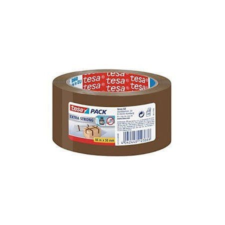 Cintas de embalaje CINTA de EMBALAJE TESA PVC EXTRA FUERTE LISO rollo 66x50 MARRON