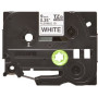 Cintas de rotular CINTA de ROTULAR BROTHER LAMINADA FLEXIBLE 8m 9mm NEGRO sobre BLANCO