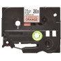 Cintas de rotular CINTA de ROTULAR BROTHER LAMINADA 8m 12mm NEGRO sobre NARANJA FLUORESCENTE