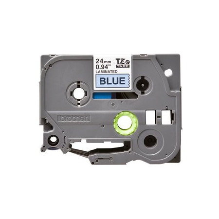 Cintas de rotular CINTA de ROTULAR BROTHER LAMINADA 8m 24mm NEGRO sobre AZUL