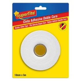 Cintas adhesivas doble cara CINTA DOBLE CARA SUPERTITE rollo 5m x 18mm