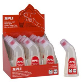 Cola transparente COLA BASE AGUA APLI WATER GLUE 70ml EXPOSITOR DE 12