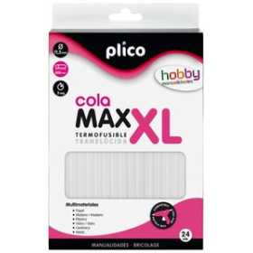Cola transparente COLA TERMOFUSIBLE en BARRA PLICO MAX-XL blister de 25