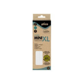 Cola transparente COLA TERMOFUSIBLE en BARRA PLICO MINI XL Ø 8mm x 200mm 80% RECICLADO BLISTER de 25