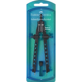 Compases COMPAS FABER-CASTELL FACTORY AJUSTE RAPIDO AZUL PERLA