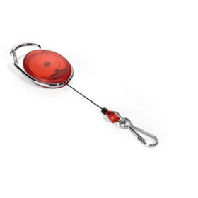 Fundas de identific. (portadistintivos) CORDON EXTENSIBLE DURABLE STYLE C/ MOSQUETON ROJO