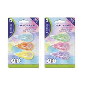 Correctores en cinta CORRECTOR CINTA BISMARK PASTEL 5 mm x 5 m BLISTER de 3
