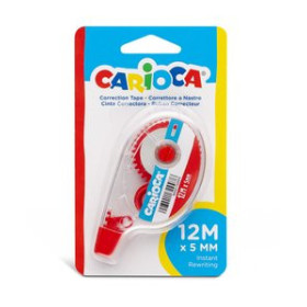 Correctores en cinta CORRECTOR CINTA CARIOCA 5 mm x 12 m EN BLISTER DE 1