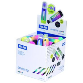 Correctores en cinta CORRECTOR CINTA MILAN 5 mm x 6 m SERIE SUNSET EXPOSITOR de 40