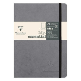 Cuadernos de notas CUADERNO CLAIREFONTAINE AGE BAG MY ESSENTIALS COSIDO A5 DOT 96h GRIS