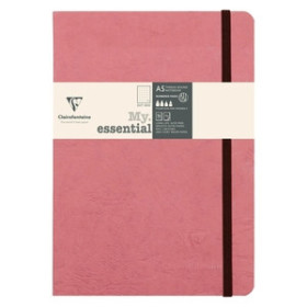 Cuadernos de notas CUADERNO CLAIREFONTAINE AGE BAG MY ESSENTIALS COSIDO A5 DOT 96h ROSA ANTIGUO