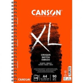 Papel técnicas secas: Blocs y láminas CUADERNO DE DIBUJO CANSON XL CROQUIS CON ESPIRAL GRANO FINO A4 120g 98h