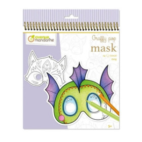 Caretas y coronas CUADERNO DE MASCARAS AVENUE MANDARINE GRAFFY ANIMALES FANTASTICOS 250g