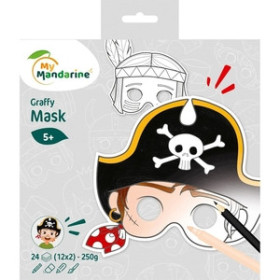 Caretas y coronas CUADERNO DE MASCARAS AVENUE MANDARINE GRAFFY CHICO 250g