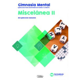Cuadernos estimulación cognitiva CUADERNO FARMABOOK 24x17 GIMNASIA MENTAL: MISCELANEA II