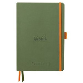 Cuadernos de notas CUADERNO GOALBOOK RHODIA SAUGE micro.tapa POLIPIEL A5 120h 90g PUNTOS DOTS