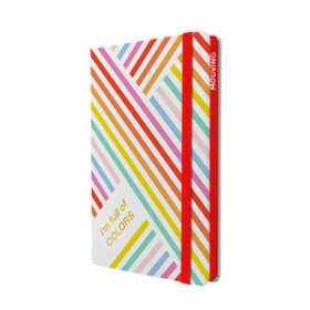 Cuadernos de notas CUADERNO MOOVING TAPA DURA A5 96h 90gr. HORIZONTAL con GOMA RAINBOW
