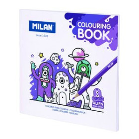 Libros de Regalo CUADERNO PARA COLOREAR MILAN 140g 20h ALIEN INVASION