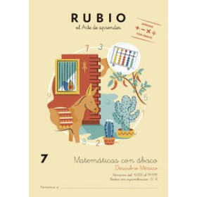 Cuadernos Rubio CUADERNO RUBIO A4 MATEMATICAS CON ABACO 7 - DESCUBRE MEXIO (7-8 años)