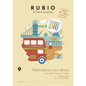 Cuadernos Rubio CUADERNO RUBIO A4 MATEMATICAS CON ABACO 9 - DESCUBRE REINO UNIDO (9-10 años)