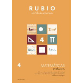 Cuadernos Rubio CUADERNO RUBIO A4 MATEMATICAS EVOLUCION Nº 4 (9-10 años)