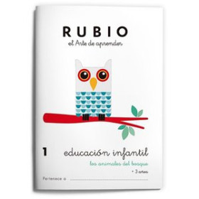 Cuadernos Rubio CUADERNO RUBIO A5 EDUCACION INFANTIL Nº 1 - ANIMALES DEL BOSQUE (+3 años)