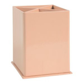 Cubiletes portalápices CUBILETE EXACOMPTA AQUAREL CARTON FORRADO 4 COMPARTIMENTOS CORAL