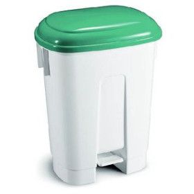 Cubos y contenedores CUBO BASURA PLASTICO CON PEDAL Y TAPA VERDE 60 LITROS