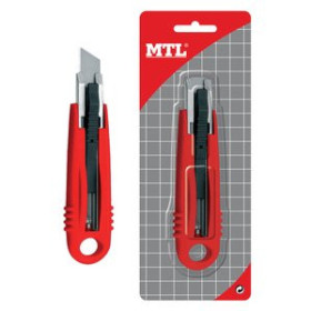 Cúteres CUTER MTL de SEGURIDAD 18 mm. RETRACTIL con GUIA METALICA