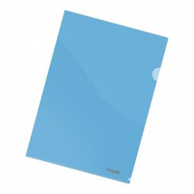 Dosieres ángulo recto DOSIER ANGULO RECTO DOHE PP CRISTAL 120µ A4 AZUL PAQUETE de 10