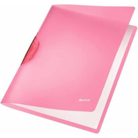 Dosieres clip DOSIER CLIP LEITZ PP COLORCLIP RAINBOW A4 pinza PLASTICO PIVOT.30h ROJO