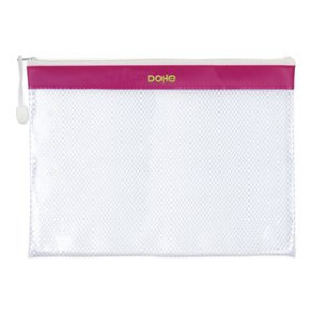 Dosieres sobre y bolsas cremallera DOSIER SOBRE DOHE CREMALLERA A4 PVC ROSA