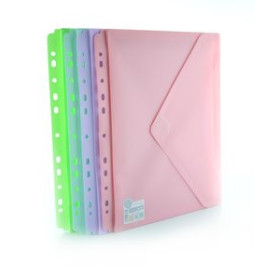 Dosieres sobre y bolsas cremallera DOSIER SOBRE OFFICE BOX PP V-LOCK A4+ BLUSH C/FUELLE Y MULTITALADRO SURTIDO (4 col.)