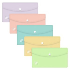 Dosieres sobre y bolsas cremallera DOSIER SOBRE OXFORD URBAN PP TRANSLUCIDO BROCHE DL PASTELES SURTIDO (5 col.)