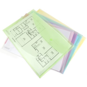 Dosieres sobre y bolsas cremallera DOSIER SOBRE RAPESCO ECO PP BROCHE A3 SURTIDO PACK de 5