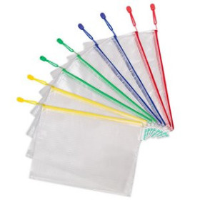 Dosieres sobre y bolsas cremallera DOSIER SOBRE TARIFOLD CREMALLERA PVC A4 COLORES SURTIDOS PACK de 8