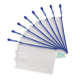 Dosieres sobre y bolsas cremallera DOSIER SOBRE TARIFOLD CREMALLERA PVC A5 AZUL PACK de 8