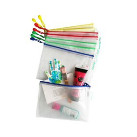 Dosieres sobre y bolsas cremallera DOSIER SOBRE TARIFOLD CREMALLERA PVC A5 COLORES SURTIDOS PACK de 8