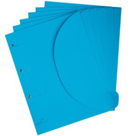 Dosieres sobre y bolsas cremallera DOSIER SOBRE TARIFOLD SMARTFOLDER CARTON VELCRO A4 4 TALADROS AZUL PACK de 6