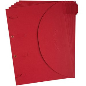 Dosieres sobre y bolsas cremallera DOSIER SOBRE TARIFOLD SMARTFOLDER CARTON VELCRO A4 4 TALADROS ROJO PACK de 6