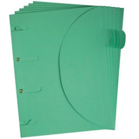 Dosieres sobre y bolsas cremallera DOSIER SOBRE TARIFOLD SMARTFOLDER CARTON VELCRO A4 4 TALADROS VERDE PACK de 6